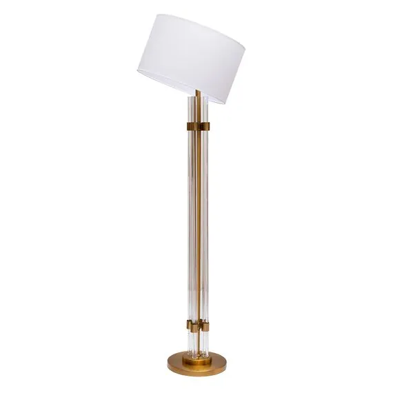 Garda Decor K2CPF-07234 Торшер со стеклянным основанием d46*h166см, изображение 2
