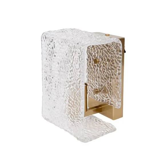 Garda Decor 92EL-80151 Бра латунь, стекло прозр. 20*h13см