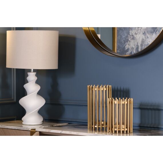 Garda Decor 22-89170 Лампа настольная плафон кремовый d38*h67см