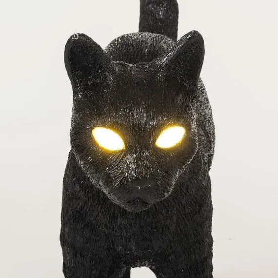 Seletti 00125761; 15042 Настольная лампа Jobby The Cat Black and White, изображение 11
