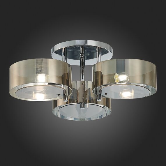 EVOLUCE SL483.702.03 Светильник потолочный Хром/Дымчатый E27 3*40W FORESTA, изображение 3