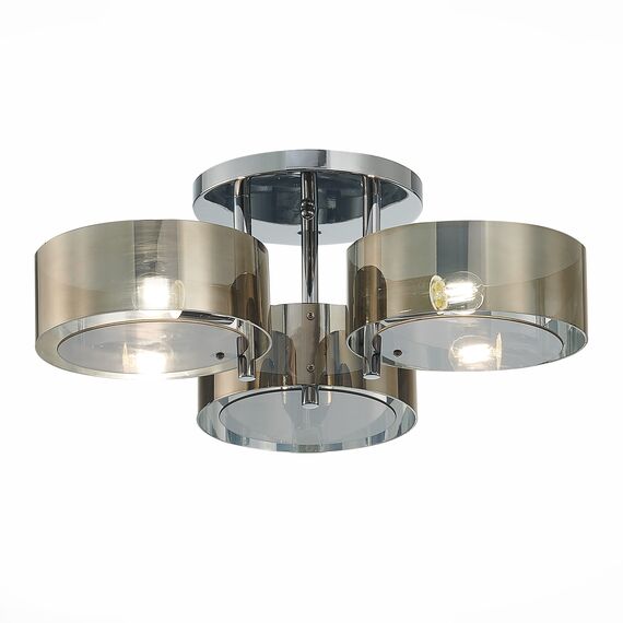 EVOLUCE SL483.702.03 Светильник потолочный Хром/Дымчатый E27 3*40W FORESTA, изображение 4