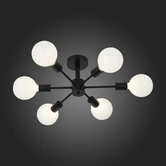 EVOLUCE SL419.402.06 Светильник потолочный Черный E27 6*60W, изображение 4