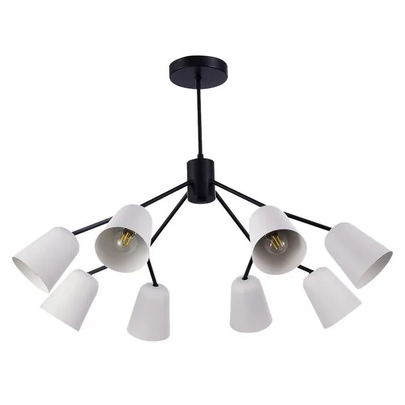 EVOLUCE SLE155942-08 Светильник потолочный Черный/Белый E14 8*40W, изображение 9