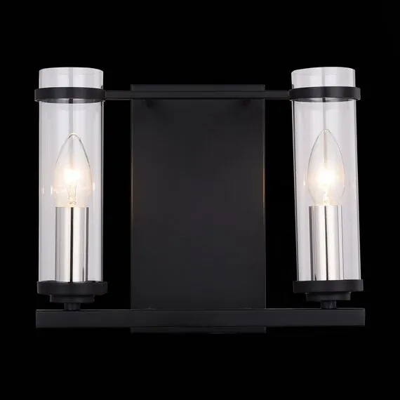 ST LUCE SL334.401.02 Бра ST-Luce Черный, Никель/Прозрачный E14 2*60W, изображение 5