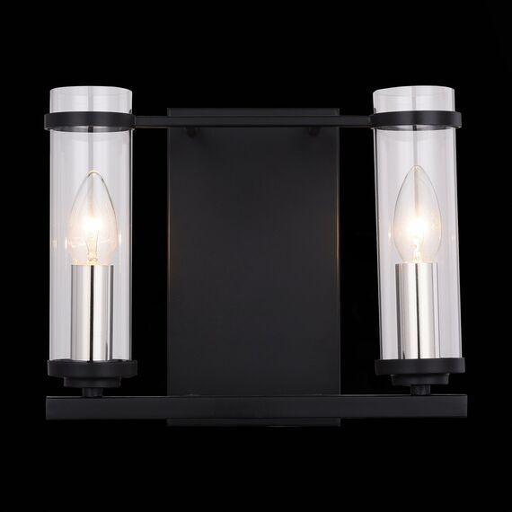 ST LUCE SL334.401.02 Бра ST-Luce Черный, Никель/Прозрачный E14 2*60W, изображение 4