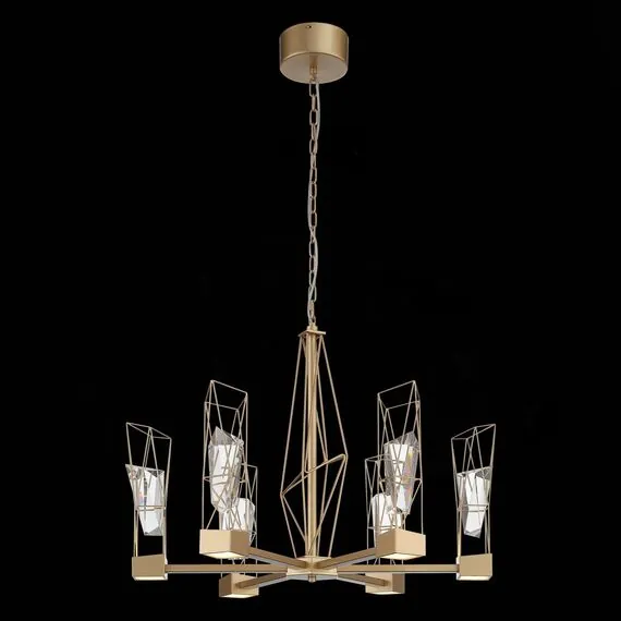 ST LUCE SL815.203.06 Люстра подвесная ST-Luce Матовое золото/Матовое золото, Прозрачный LED 6*8W 4000K, изображение 4