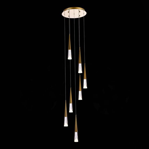 ST LUCE SL6111.203.07 Люстра подвесная ST-Luce Золотистый/Прозрачный LED 7*3W 3000K, изображение 5
