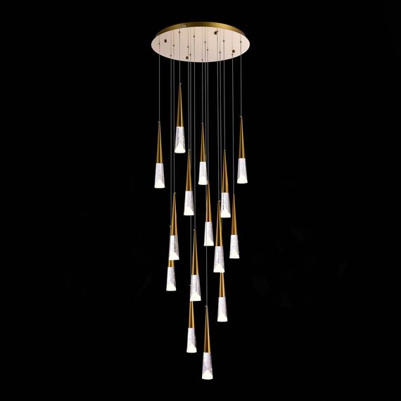ST LUCE SL6111.203.15 Люстра подвесная ST-Luce Золотистый/Прозрачный LED 15*3W 3000K, изображение 6