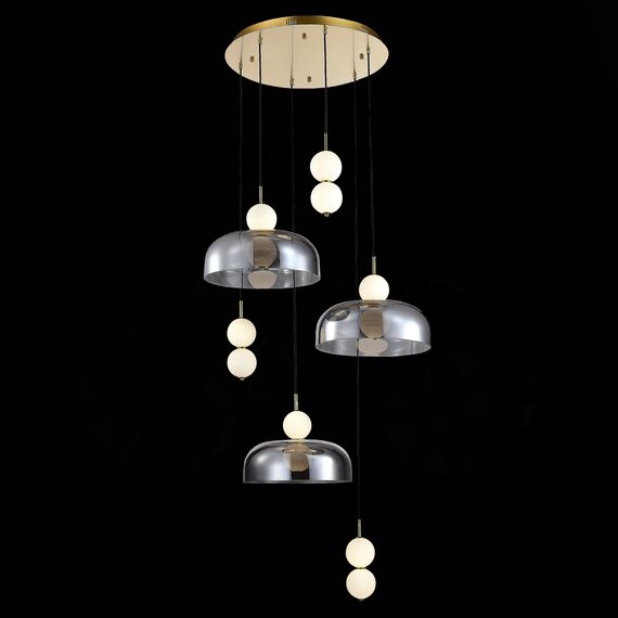 ST LUCE SL6112.203.42 Светильник подвесной ST-Luce Золотистый/Молочно-Белый,Прозрачно-Дымчатый LED 1*42W, изображение 4