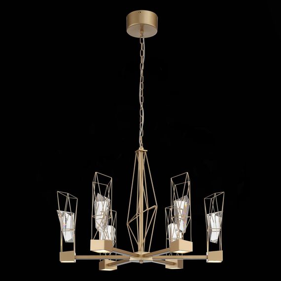 ST LUCE SL815.203.06 Люстра подвесная ST-Luce Матовое золото/Матовое золото, Прозрачный LED 6*8W 4000K, изображение 5