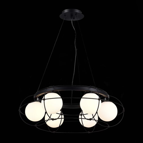 ST LUCE SL1189.403.06 Люстра подвесная ST-Luce Черный/Опал G9 6*5W, изображение 5