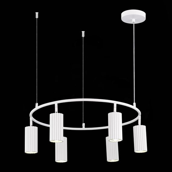 ST LUCE SL1213.503.06 Светильник подвесной ST-Luce Белый/Белый GU10 6*5W 4000K, изображение 8