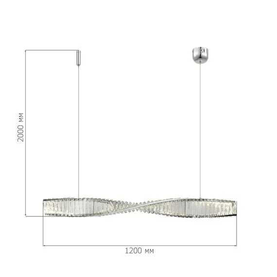 ST LUCE SL6205.123.01 Светильник подвесной ST-Luce Хром/Прозрачный LED 1*25W 4000K, изображение 5