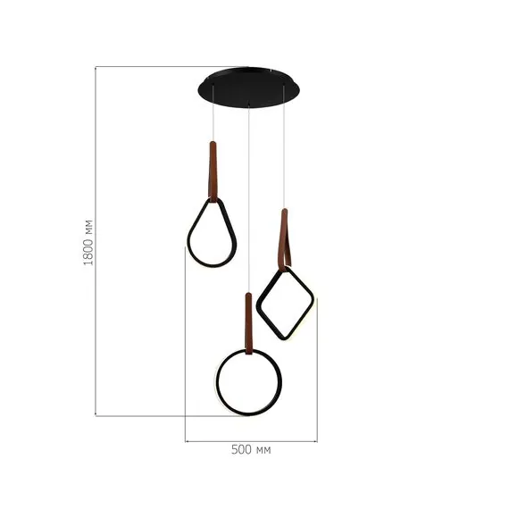 ST LUCE SL6131.403.36 Светильник подвесной ST-Luce Черный/Черный, Терракотовый LED 1*36W 4000K, изображение 5