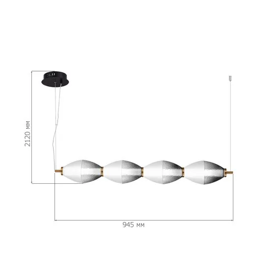 ST LUCE SL6130.403.24 Светильник подвесной ST-Luce Черный/Белый, Дымчатый LED 1*28W 3000K, изображение 7