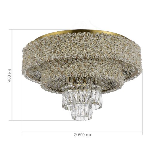 ST LUCE SL1637.302.16 Светильник потолочный ST-Luce Латунь/Прозрачный, Янтарный E14 16*60W, изображение 5
