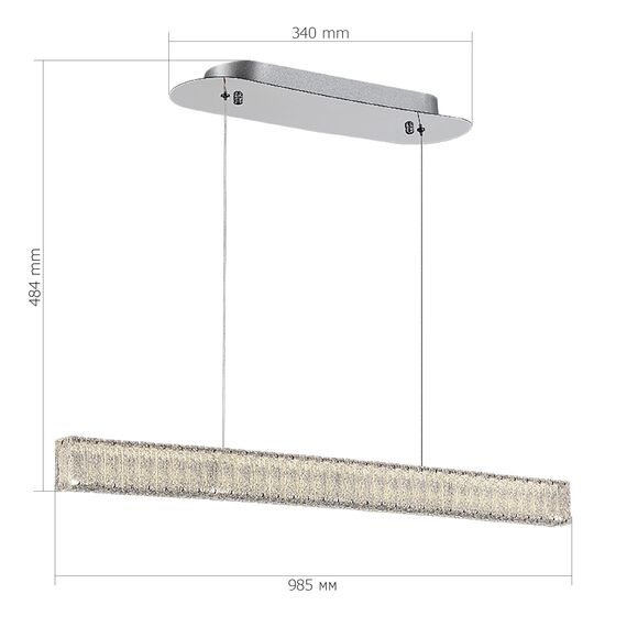 ST LUCE SL6008.133.01 Люстра подвесная ST-Luce Хром/Хром LED 1*30W 3000K, изображение 4