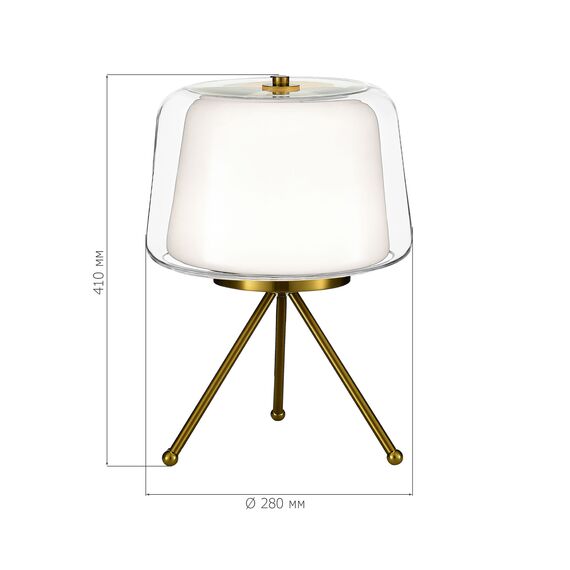 ST LUCE SL6127.304.01 Прикроватная лампа ST-Luce Латунь/Белый, Прозрачный LED 1*16W 3000K, изображение 5