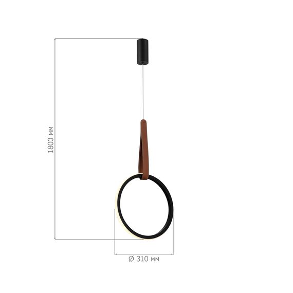 ST LUCE SL6131.403.12 Светильник подвесной ST-Luce Черный/Черный, Терракотовый LED 1*12W 4000K, изображение 5