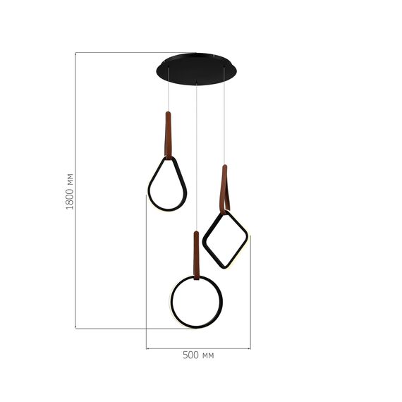 ST LUCE SL6131.403.36 Светильник подвесной ST-Luce Черный/Черный, Терракотовый LED 1*36W 4000K, изображение 5