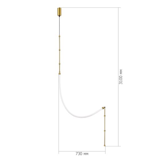 ST LUCE SL6132.301.20 Светильник настенно-потолочный ST-Luce Латунь/Белый LED 1*20W 3000K, изображение 4