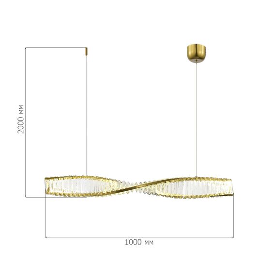 ST LUCE SL6205.313.01 Светильник подвесной ST-Luce Латунь/Прозрачный LED 1*21W 4000K, изображение 5