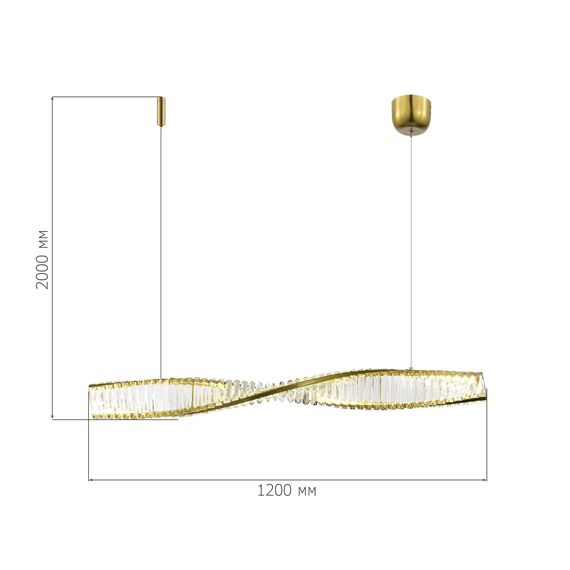 ST LUCE SL6205.323.01 Светильник подвесной ST-Luce Латунь/Прозрачный LED 1*25W 4000K, изображение 5