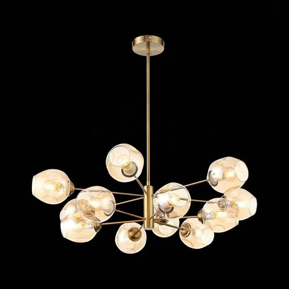 ST LUCE SL1500.203.12 Светильник подвесной ST-Luce Золотистый/Янтарный E14 12*40W, изображение 5