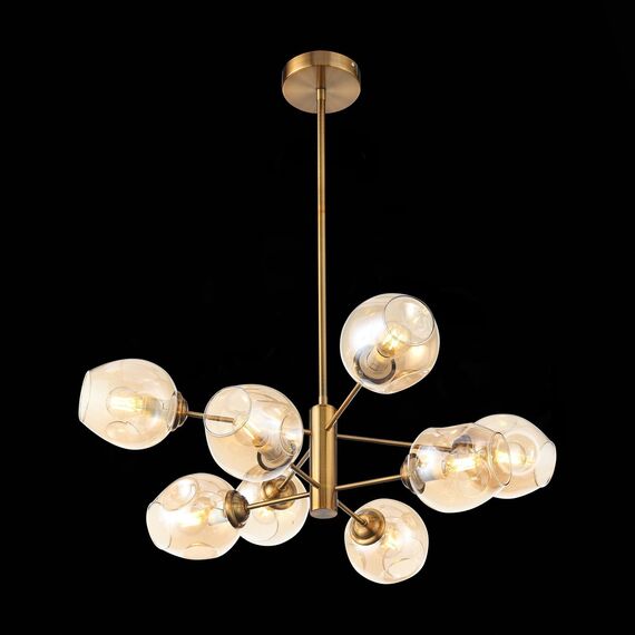 ST LUCE SL1500.203.08 Светильник подвесной ST-Luce Золотистый/Янтарный E14 8*40W, изображение 4