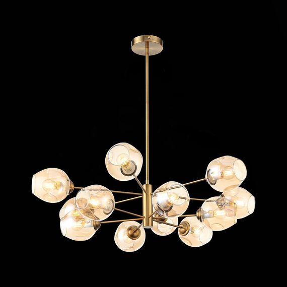 ST LUCE SL1500.203.12 Светильник подвесной ST-Luce Золотистый/Янтарный E14 12*40W, изображение 5