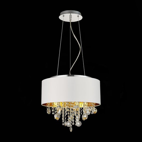 ST LUCE SL1350.503.04 Светильник подвесной ST-Luce Хром/Белый, Золотистый, Прозрачный E14 4*40W, изображение 5