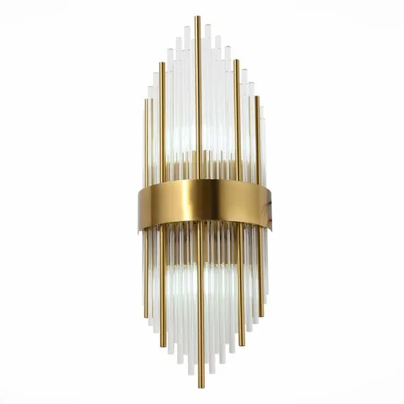 ST LUCE SL1158.301.02 Светильник настенный ST-Luce Латунь/Латунь, Прозрачный E14 2*60W, изображение 4