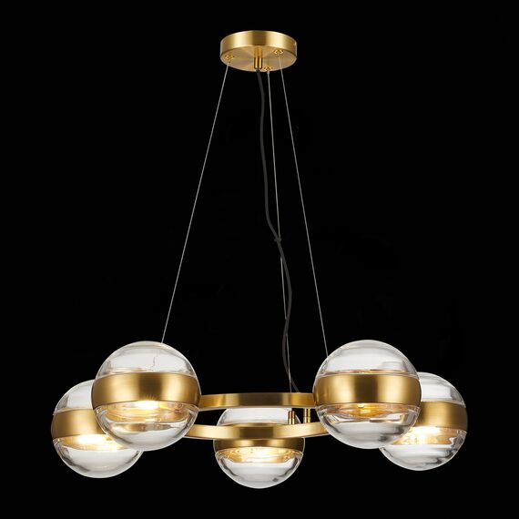 ST LUCE SL1156.303.05 Светильник подвесной ST-Luce Латунь/Прозрачный G9 5*5W, изображение 5