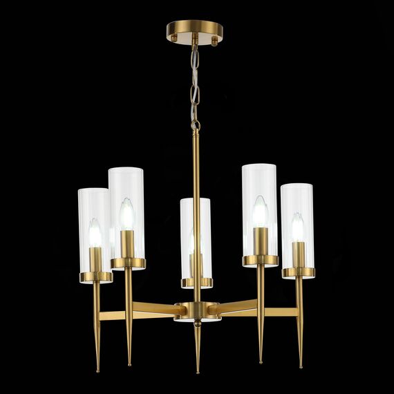 ST LUCE SL1159.303.05 Люстра подвесная ST-Luce Латунь/Латунь, Прозрачный E14 5*60W, изображение 13
