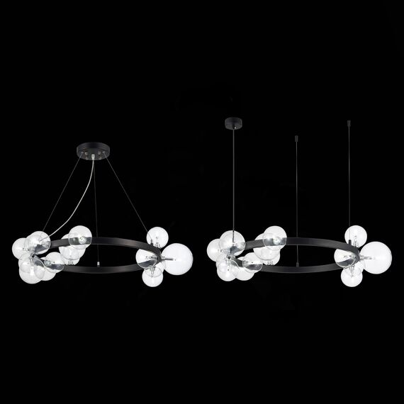 ST LUCE SL1165.403.15 Светильник подвесной ST-Luce Черный/Прозрачный G4 15*5W, изображение 5