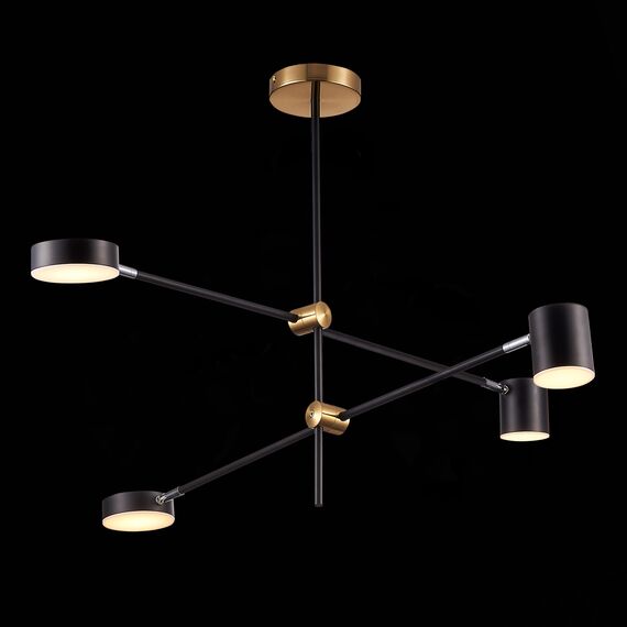 ST LUCE SL1604.432.04 Светильник потолочный ST-Luce Черный, Латунь/Черный LED 4*5W 3000K, изображение 5