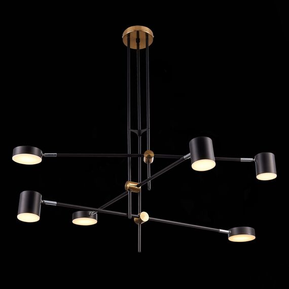ST LUCE SL1604.432.06 Светильник потолочный ST-Luce Черный, Латунь/Черный LED 6*5W 3000K, изображение 5