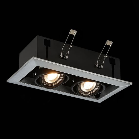 ST LUCE ST250.148.02 Светильник встраиваемый. Черный GU10 2*50W  L245xW126xH70 220V Без ламп, изображение 5