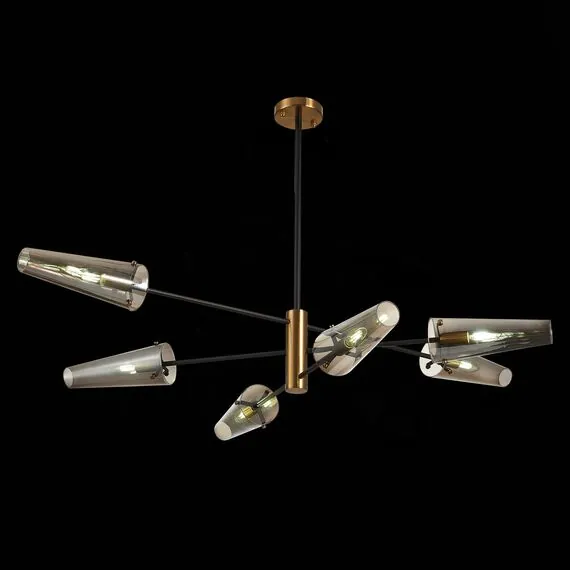 ST LUCE SL1209.302.06 Светильник потолочный ST-Luce Бронза,Черный/Дымчатый E14 6*40W, изображение 4
