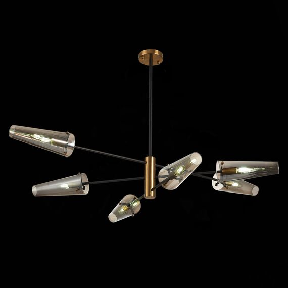 ST LUCE SL1209.302.06 Светильник потолочный ST-Luce Бронза,Черный/Дымчатый E14 6*40W, изображение 4