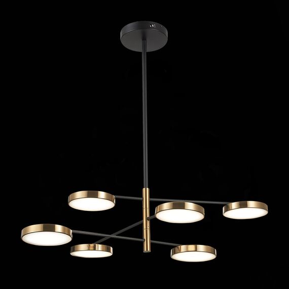 ST LUCE SL1605.413.06 Светильник подвесной ST-Luce Черный/Латунь, Белый LED 6*7,5W 3000K, изображение 4