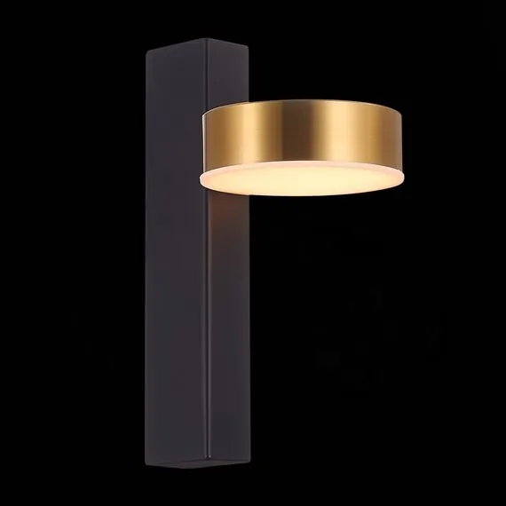 ST LUCE SL6000.301.01 Светильник настенный ST-Luce Черный/Латунь LED 1*7W 3000K, изображение 4