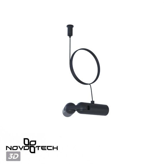 NOVOTECH 359390 KONST NT24 черный Ввод питания с гибким угловым соединителем «L» и проводом-подвесом (длина провод – 2м) без базы IP20 48V GLAT, изображение 3