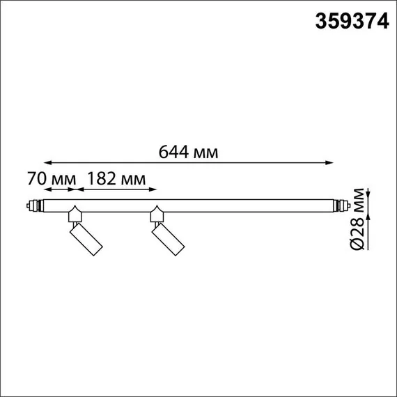 NOVOTECH 359374 KONST NT24 черный 000 Светильник диммир. со сменой цв. температ. (управл. - пульт ДУ или прилож. Smart Life) IP20 LED 10W 48V 3000-6000К GLAT, изображение 2