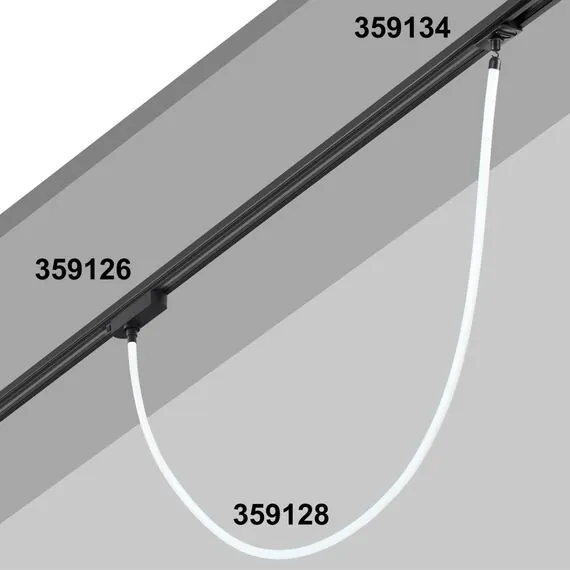 NOVOTECH 359134 KONST NT23 089 черный Адаптер/держатель для однофазного двухжильного трека без токопровода для арт. 359128-359133 IP20 RAMO, изображение 4