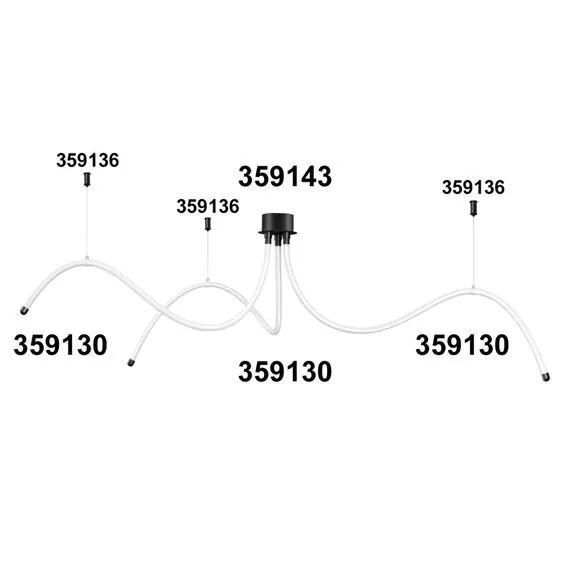NOVOTECH 359136 KONST NT23 191 черный Подвесной комплект с 2-х метровым тросом IP20 RAMO, изображение 3