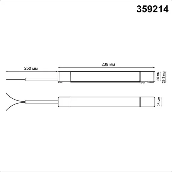 NOVOTECH 359214 DRIVE NT23 046 черный Драйвер для шинопровода в ГКЛ и шинопровода в натяжной потолок IP20 100W 48V SMAL, изображение 2