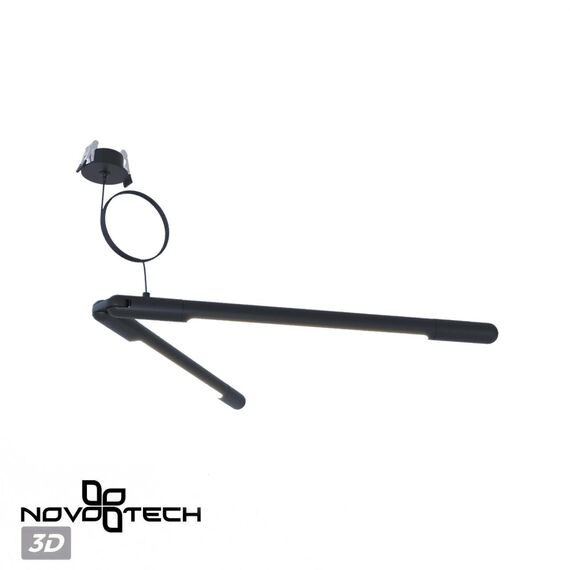 NOVOTECH 359386 KONST NT24 черный База встраиваемая для ввода питания с гибким угловым соединителем «L» и проводом-подвесом (длина провода – 2м) IP20 48V GLAT, изображение 5