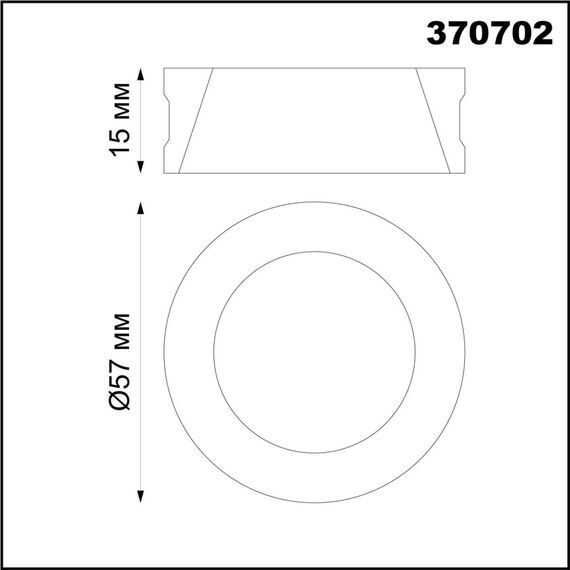 NOVOTECH 370702 KONST NT19 173 медь Декоративное кольцо для арт. 370681-370693 IP20 UNITE, изображение 2